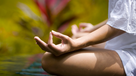 Frau meditiert, Frau, Meditation, Yoga