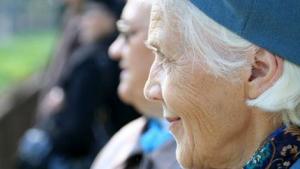 Portrait einer älteren Dame mit Hut, Schlaganfall