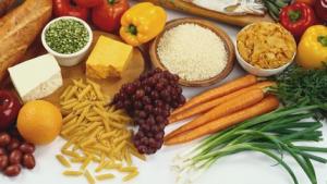 Verschiedene Nahrungsmittel, Ernährung, Essen, Lebensmittel